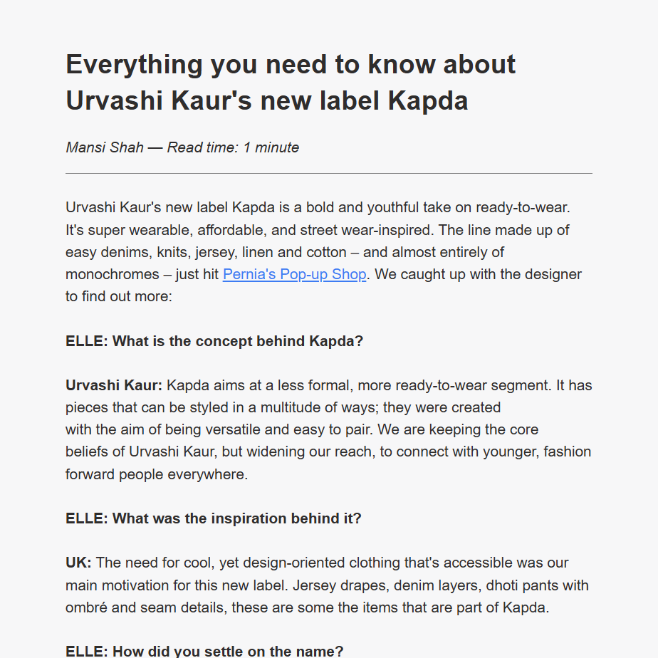 ELLE India, Mar 2016